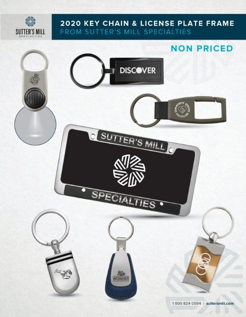 Key Chain and License Plate Frame Brochure - No Pricing