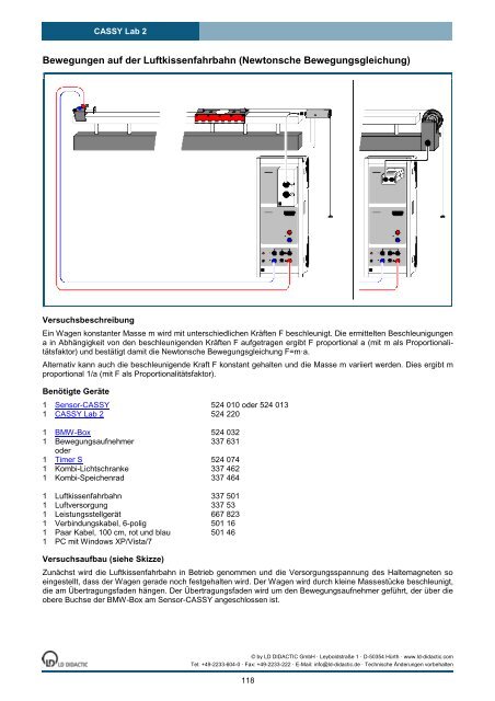 CASSY Lab 2 - Institut für Experimentelle Kernphysik