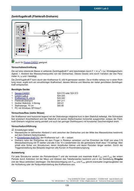 CASSY Lab 2 - Institut für Experimentelle Kernphysik