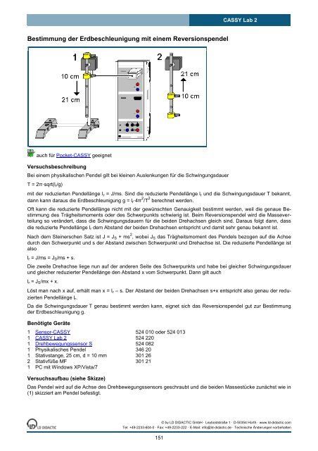 CASSY Lab 2 - Institut für Experimentelle Kernphysik