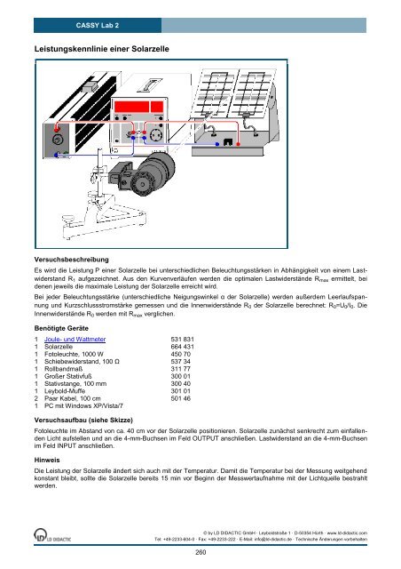 CASSY Lab 2 - Institut für Experimentelle Kernphysik