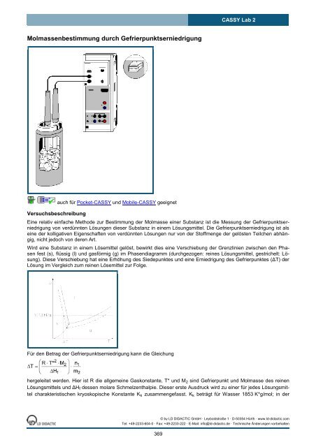 CASSY Lab 2 - Institut für Experimentelle Kernphysik