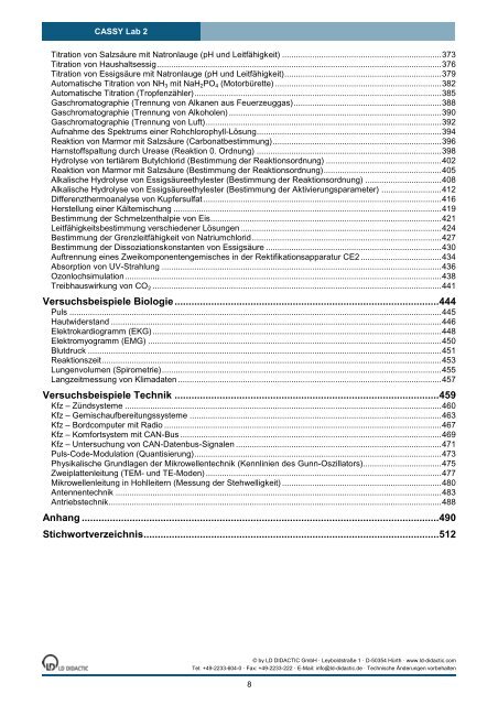 CASSY Lab 2 - Institut für Experimentelle Kernphysik