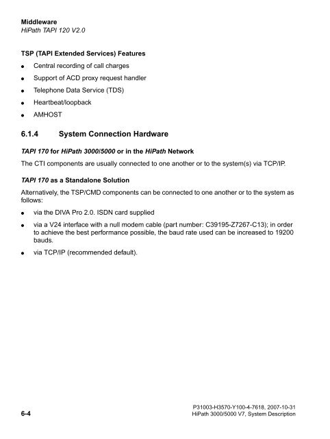 Administration HiPath 3000/5000 V7 IP systems