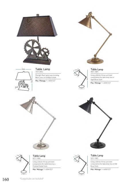 Washington Lighting - Table and Floor Lamps