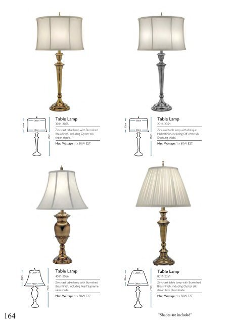 Washington Lighting - Table and Floor Lamps