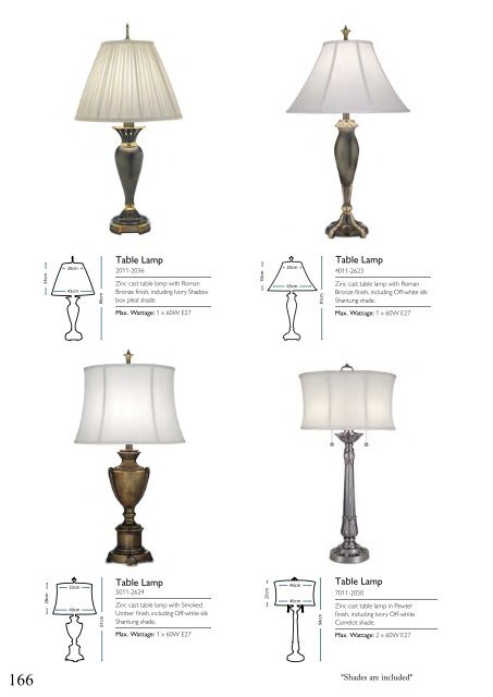 Washington Lighting - Table and Floor Lamps