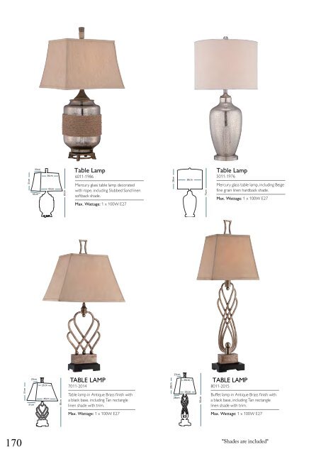 Washington Lighting - Table and Floor Lamps