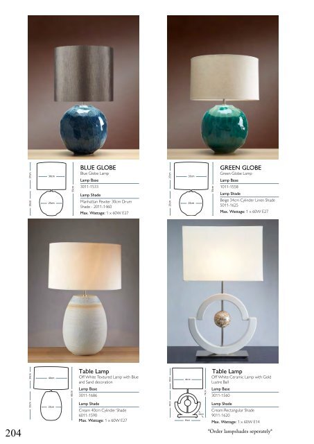 Washington Lighting - Table and Floor Lamps