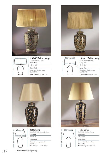 Washington Lighting - Table and Floor Lamps