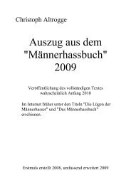 Vorschau - Wieviel »Gleichberechtigung« verträgt das Land?