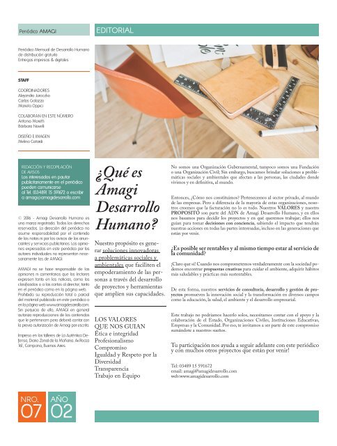 Periódico Amagi Desarrollo Humano - Febrero 2017