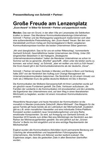 Große Freude am Lenzenplatz - papenbusch media gmbh