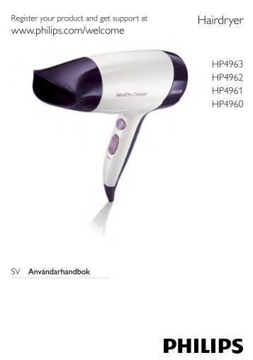 Philips SalonDry Compact SÃ¨che-cheveux - Mode dâemploi - SWE