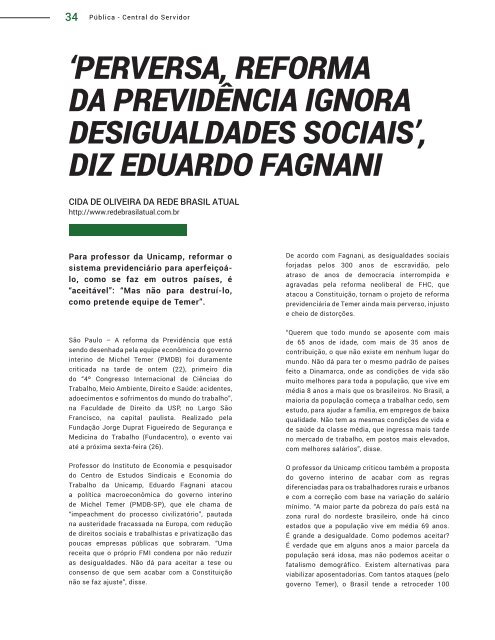 Revista PÚBLICA - 1ª Edição