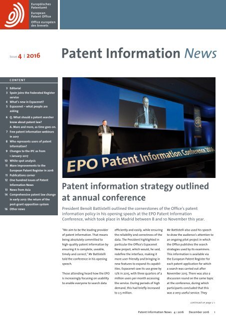 Patent Information News