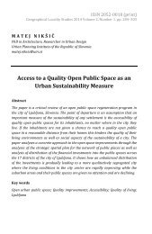 Matej Nikšič: Access to a Quality Open Public Space as an Urban Sustainabil­ity Measure