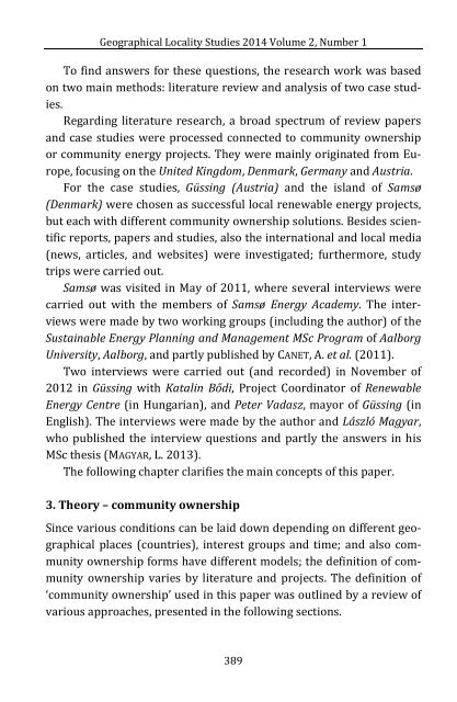 Fanni Sáfián: The Synergies of Community Ownership, Renewable Energy Production and Locality – The Cases of Güssing and Samsø