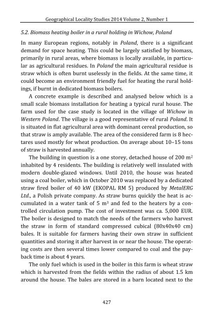 Wojciech Goryl & Ádám Harmat: The Characteristics of the Biomass Sector in Poland and Hun­gary