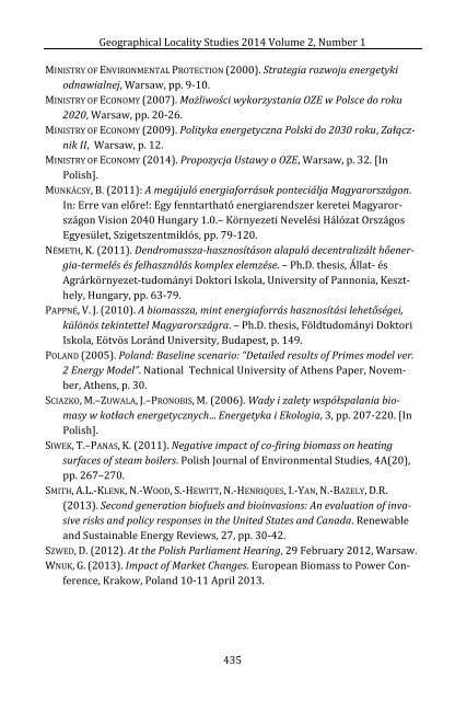 Wojciech Goryl & Ádám Harmat: The Characteristics of the Biomass Sector in Poland and Hun­gary