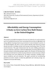 Chinyere Dara: Affordability and Energy Consumption: A Study on Zero Carbon New Built Homes in the United Kingdom