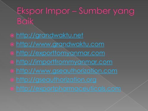 Importir di Myanmar