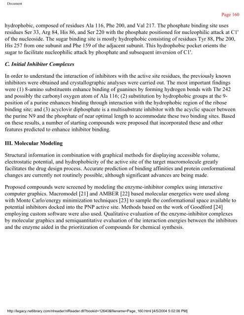 netLibrary - eBook Summary Structure-based Drug Design by ...