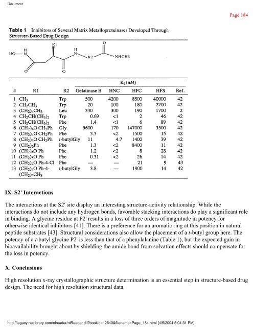 netLibrary - eBook Summary Structure-based Drug Design by ...