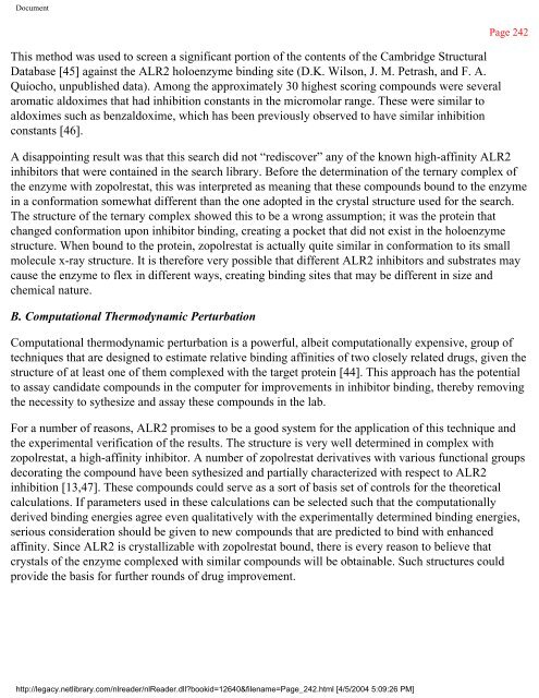 netLibrary - eBook Summary Structure-based Drug Design by ...