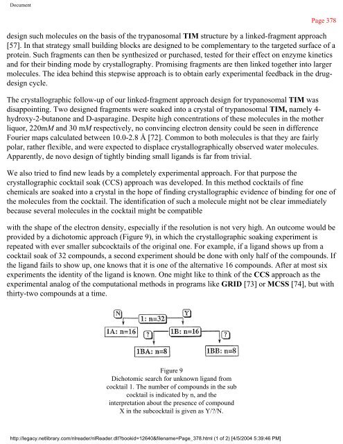 netLibrary - eBook Summary Structure-based Drug Design by ...