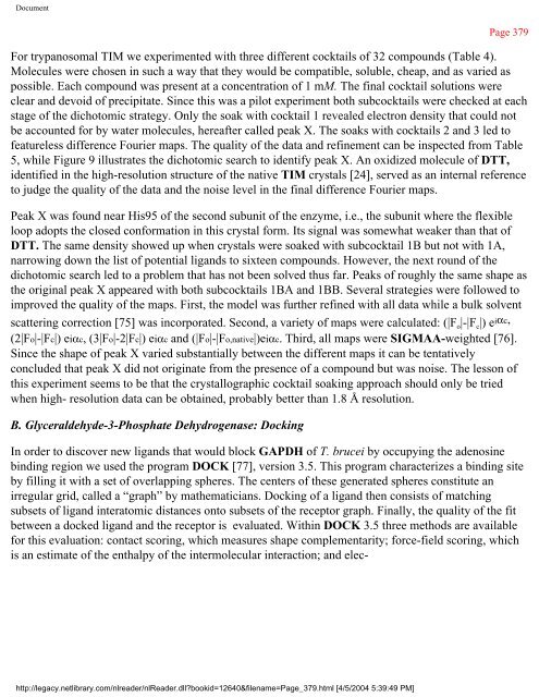 netLibrary - eBook Summary Structure-based Drug Design by ...