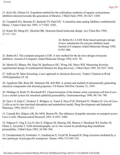 netLibrary - eBook Summary Structure-based Drug Design by ...