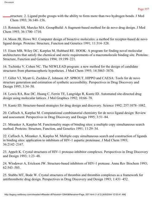 netLibrary - eBook Summary Structure-based Drug Design by ...