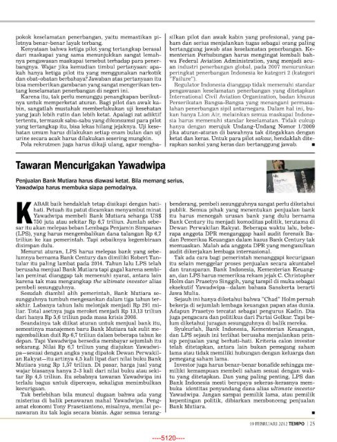 Majalah Tempo Edisi 13 Februari 2012