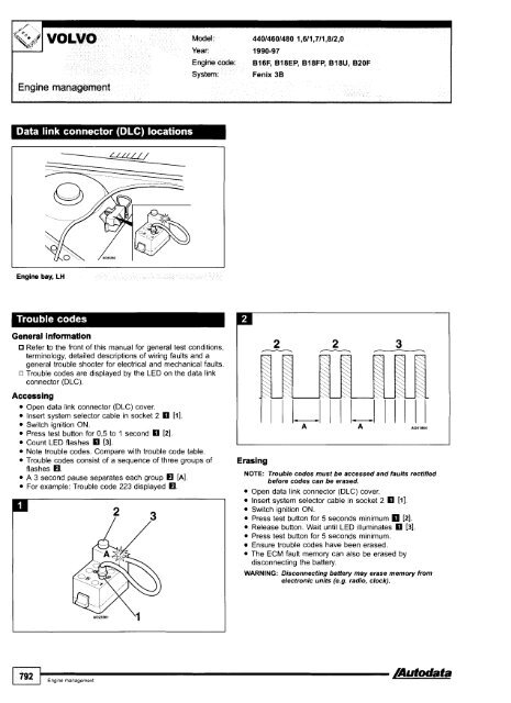 Autodata - Diagnostic Trouble Codes Fault locations and probable causes - 2004 edition