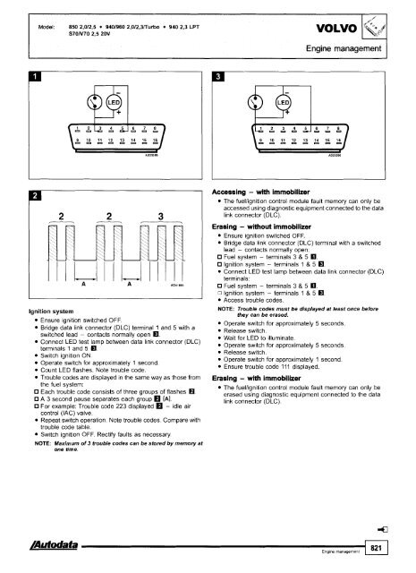 Autodata - Diagnostic Trouble Codes Fault locations and probable causes - 2004 edition