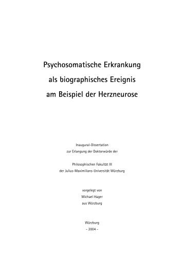 Psychosomatische Erkrankung als biographisches Ereignis am ...