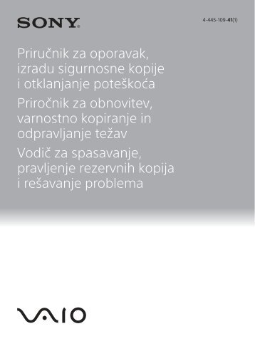 Sony SVS1312R9E - SVS1312R9E Guida alla risoluzione dei problemi Sloveno