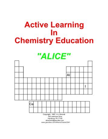 Active Learning In Chemistry Education -  Chardon Local Schools