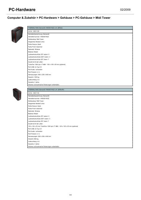 - Arbeitsspeicher - Controller & I/O Karten - CPU - Festplatten ...