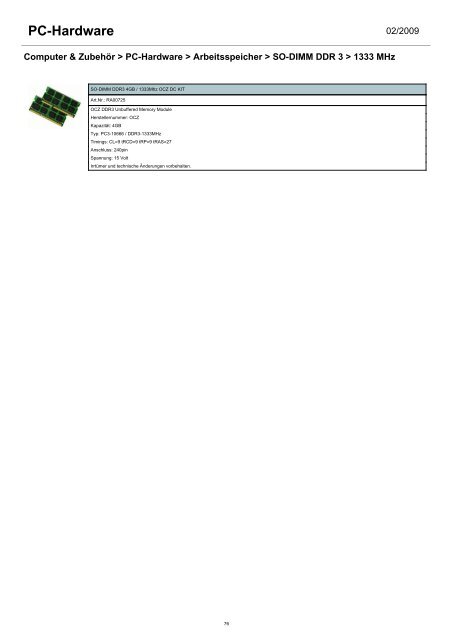 - Arbeitsspeicher - Controller & I/O Karten - CPU - Festplatten ...