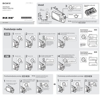 Sony XDR-S40DBP - XDR-S40DBP Istruzioni per l'uso Sloveno