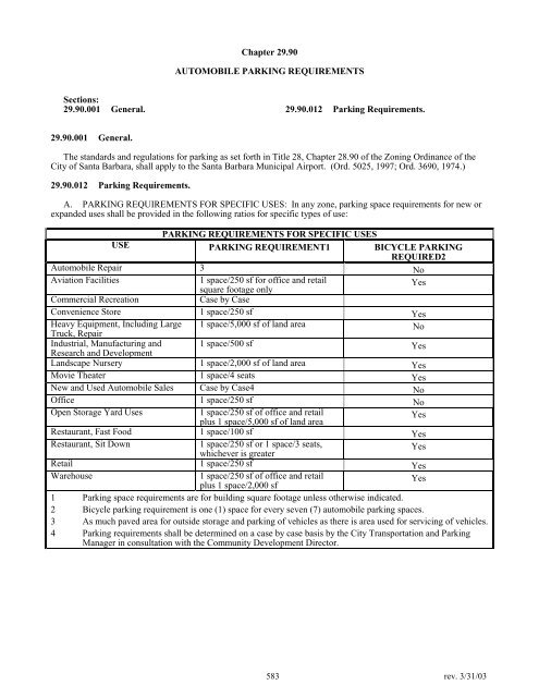 Municipal Code, Complete - City of Santa Barbara