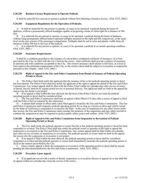 Municipal Code, Complete - City of Santa Barbara