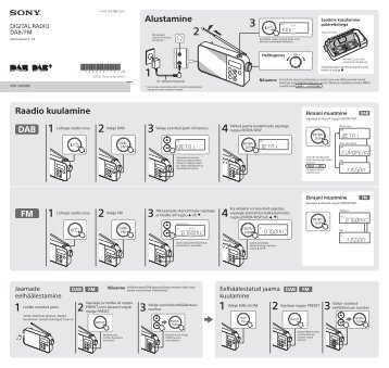 Sony XDR-S40DBP - XDR-S40DBP Istruzioni per l'uso Estone