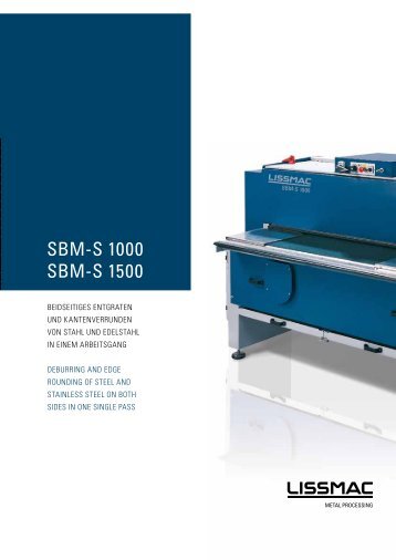 SBM-S 1000 SBM-S 1500 - Lissmac