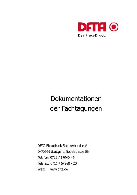 Dokumentationen der Fachtagungen - DFTA