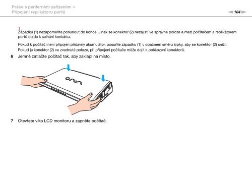 Sony VPCSB1C7E - VPCSB1C7E Istruzioni per l'uso Ceco