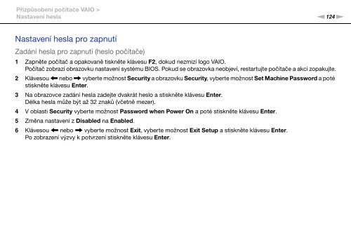 Sony VPCSB1C7E - VPCSB1C7E Istruzioni per l'uso Ceco