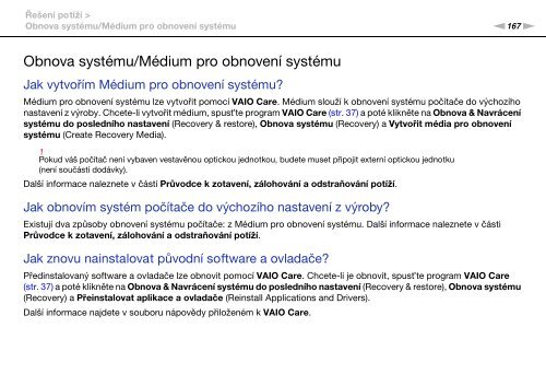 Sony VPCSB1C7E - VPCSB1C7E Istruzioni per l'uso Ceco